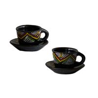 Afrikanske espresso kopper laget av tre